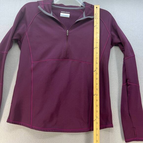 Columbia Women's Omni-Wick Half Zip Pullover Size Large Burgundy - Picture 11 of 13